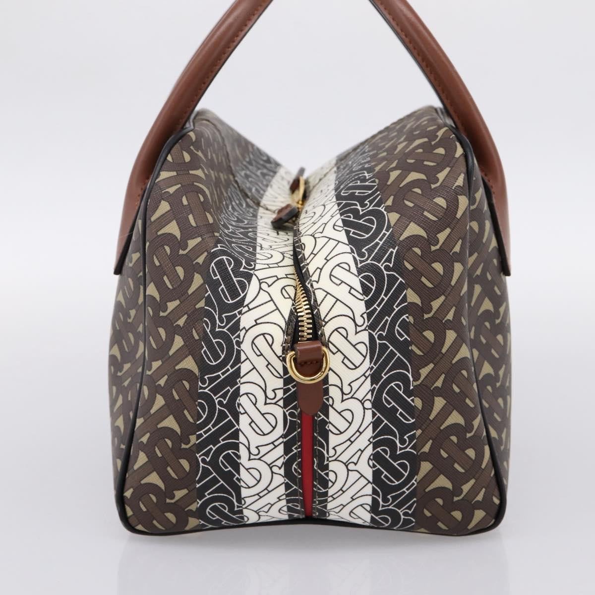 Burberry TB Half Cube Duffle Monogram Embossed Leather