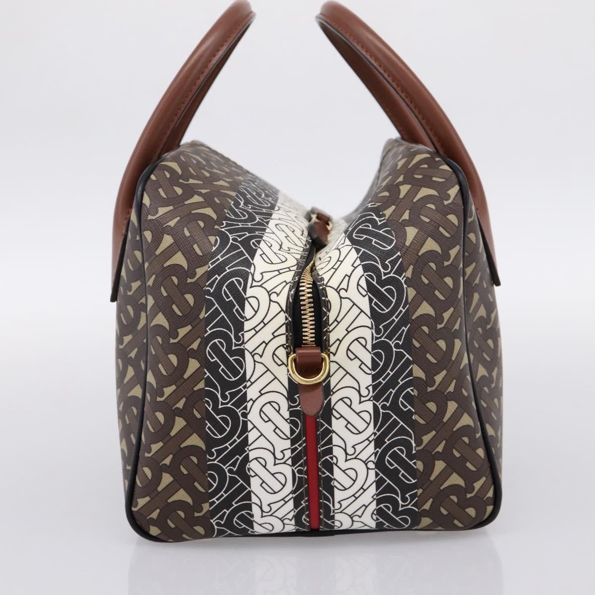 Burberry TB Half Cube Duffle Monogram Embossed Leather
