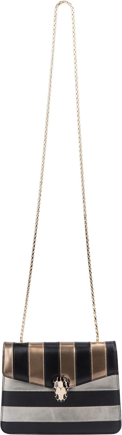 Bvlgari Serpenti Forever Striped Crossbody Bag