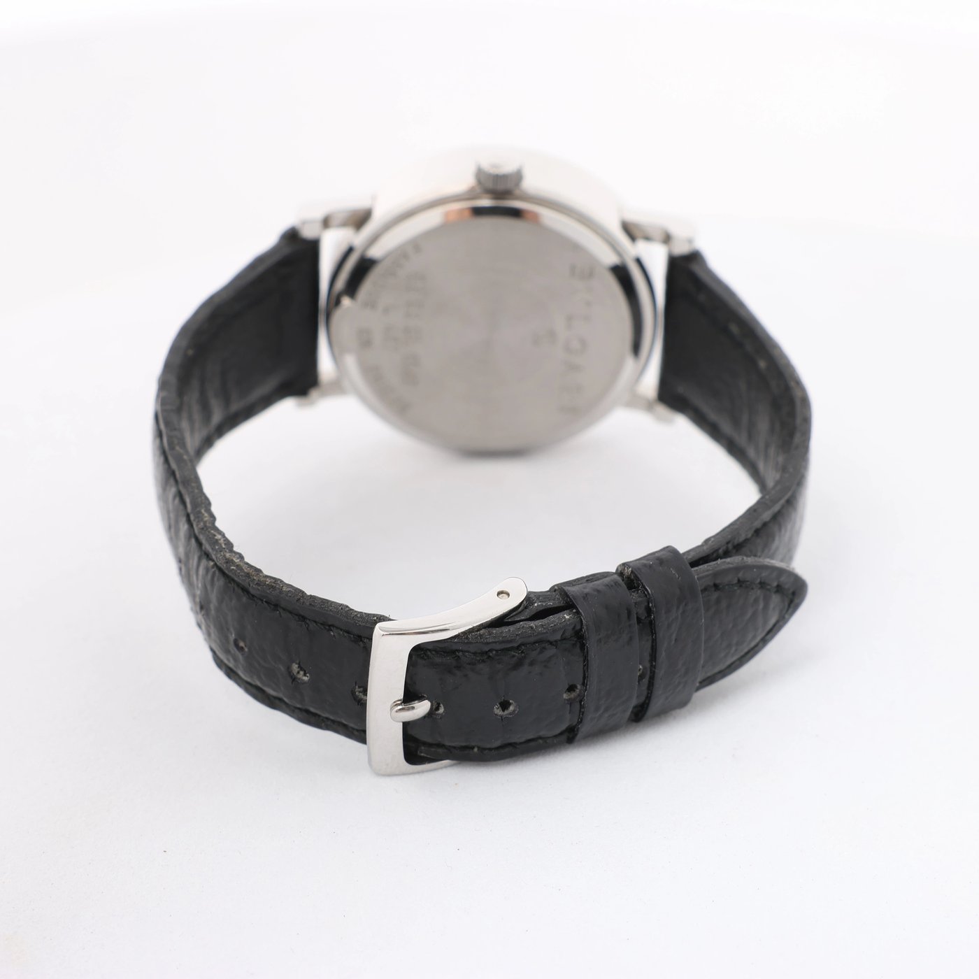 Bvlgari Bvlgari BB33SLGMT L467 SS & Leather AT Watch with Black Dial