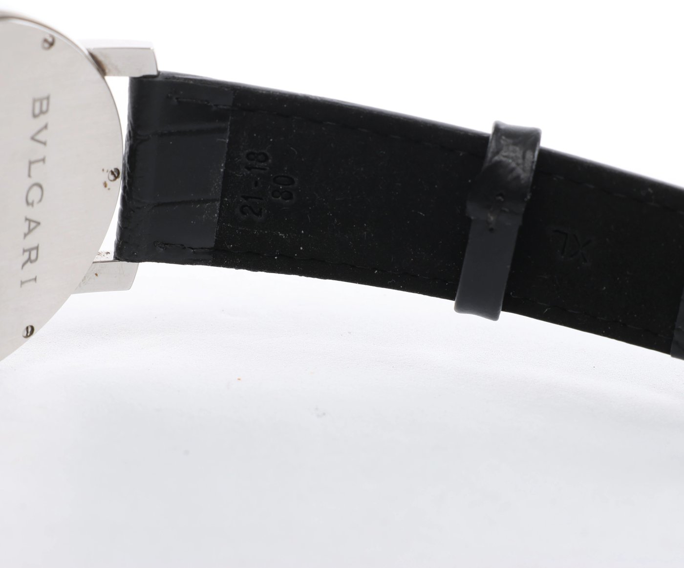 Bvlgari Bvlgari BB41SL O 0251 Manual-winding SS x Leather Watch Black Dial