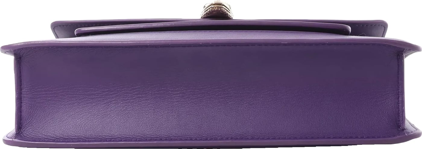 BVLGARI Serpenti Leather 2Way Chain Handbag in Purple
