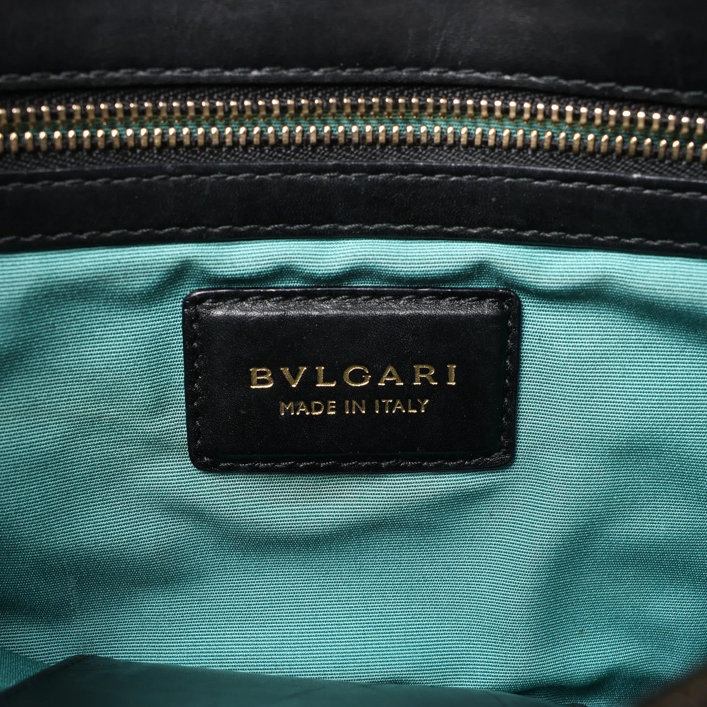 BVLGARI Serpenti Leather Chain Crossbody Bag in Black