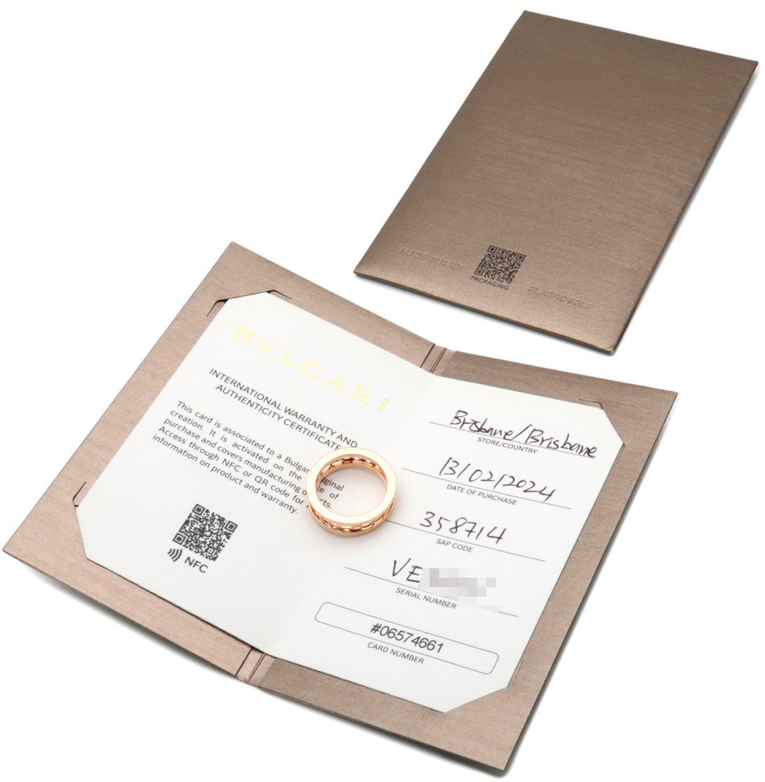 Bvlgari B.Zero1 Logo Openwork 18K Rose Gold