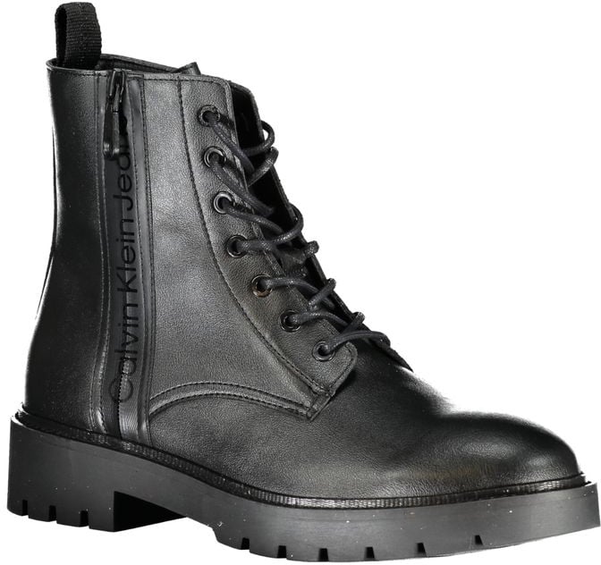 Calvin Klein Black Polyurethane Men Ankle Boot