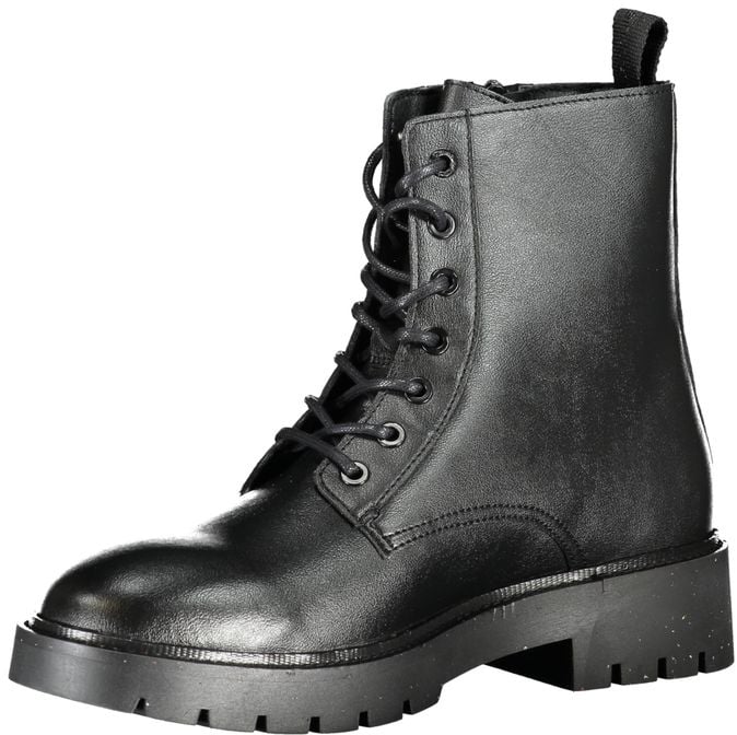 Calvin Klein Black Polyurethane Men Ankle Boot