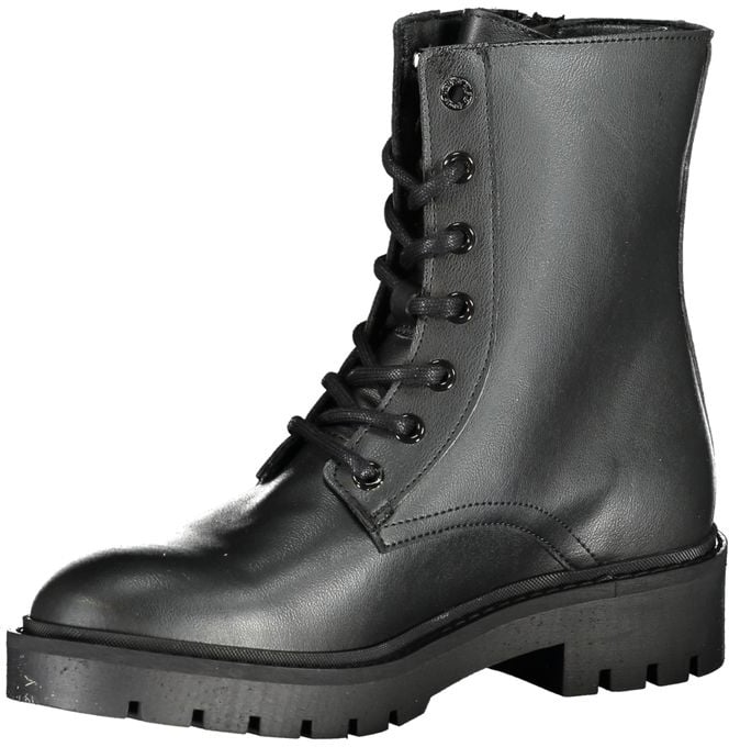 Calvin Klein Black Polyurethane Women Ankle Boot