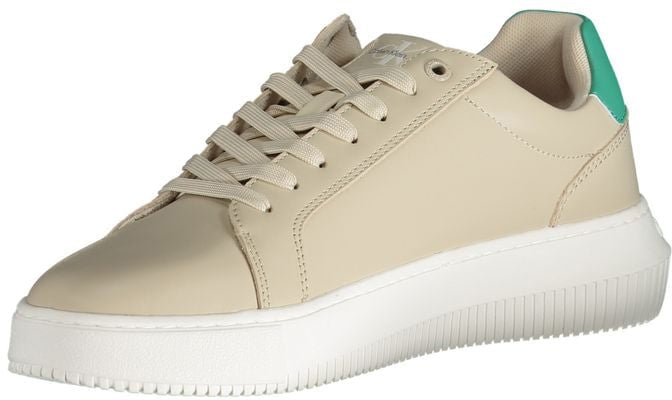 Calvin Klein Beige Leather Men's Sneaker