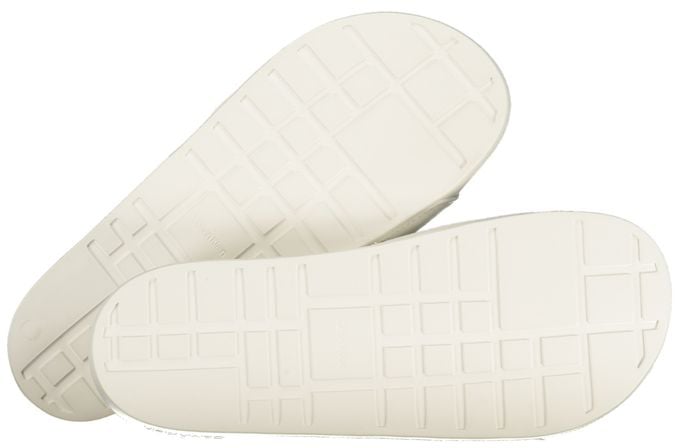 Calvin Klein White Polyurethane Men Slipper