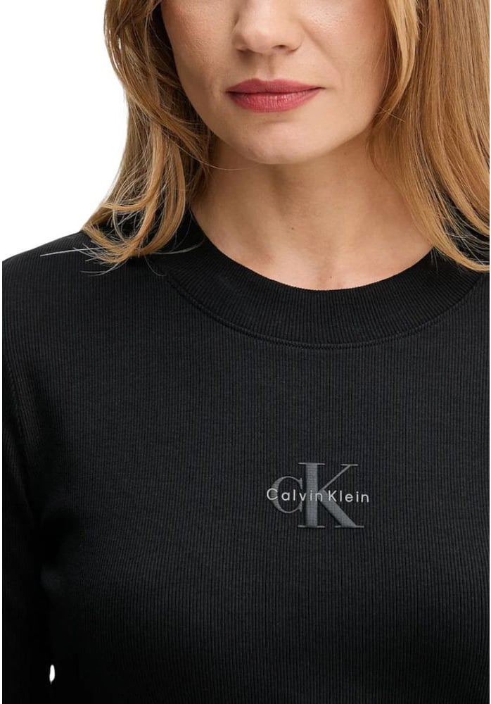 Calvin Klein Jeans Black Cotton Long Sleeve T-Shirt