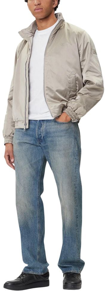 Calvin Klein Jeans Beige Recycled Polyester Full-Length Jacket