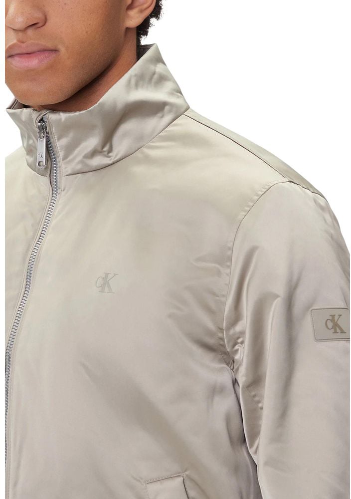 Calvin Klein Jeans Beige Recycled Polyester Full-Length Jacket