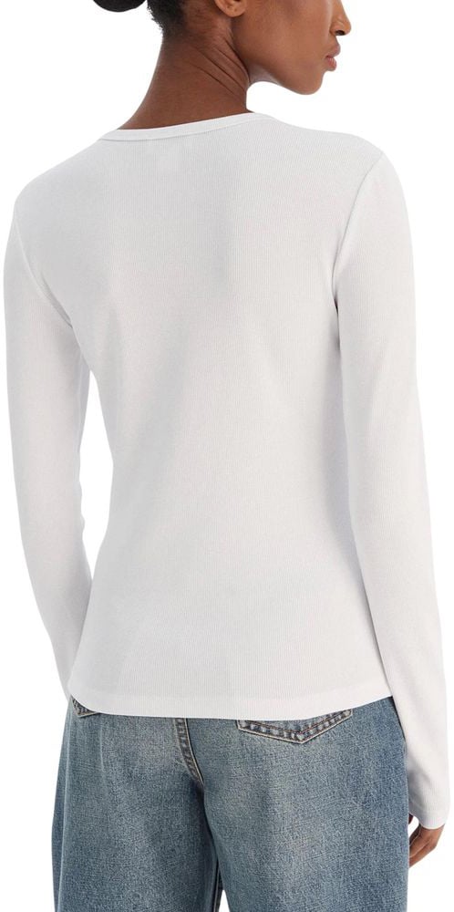 Calvin Klein Jeans White Cotton Long Sleeve T-Shirt