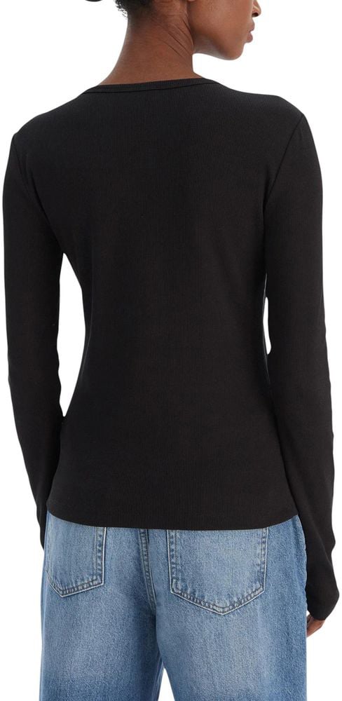 Calvin Klein Jeans Black Cotton Long Sleeve T-Shirt