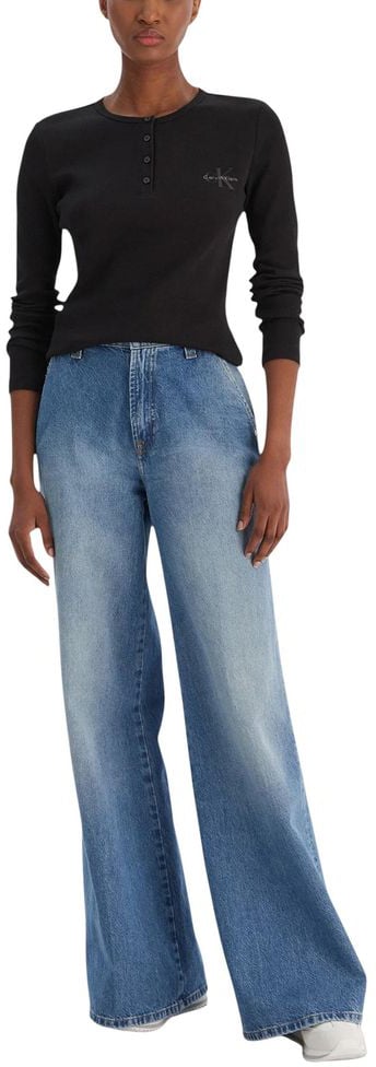 Calvin Klein Jeans Black Cotton Long Sleeve T-Shirt