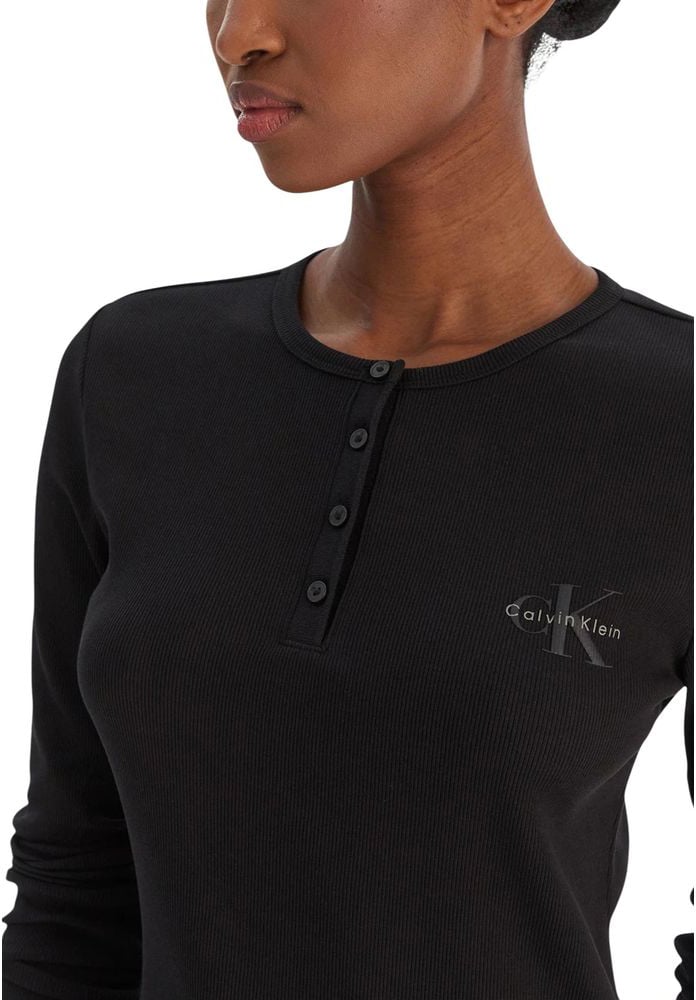 Calvin Klein Jeans Black Cotton Long Sleeve T-Shirt