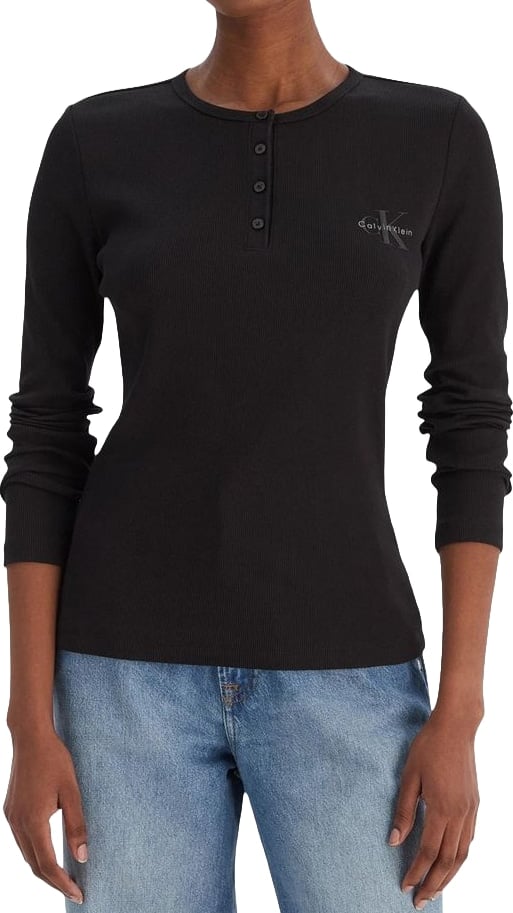 Calvin Klein Jeans Black Cotton Long Sleeve T-Shirt