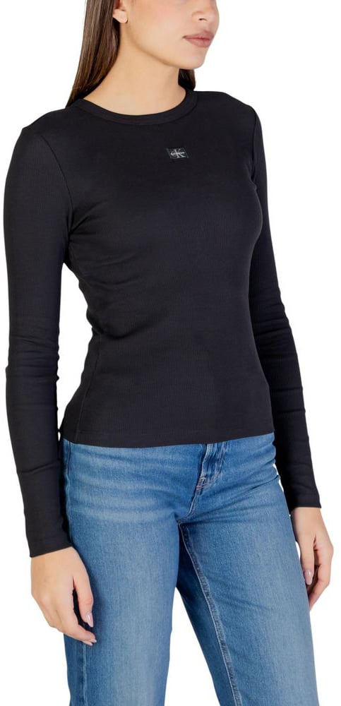 Calvin Klein Jeans Black Cotton Long Sleeve T-Shirt