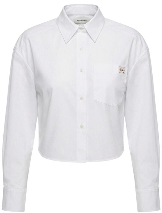 Calvin Klein Jeans White Cotton Blouse
