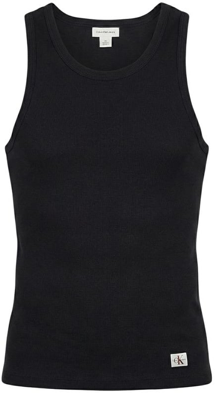 Calvin Klein Jeans Black Cotton Tank Tops