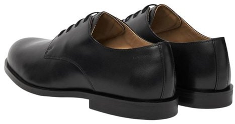 Calvin Klein Black Leather Oxfords And Derbies