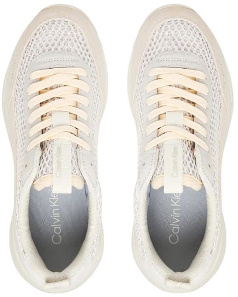 Calvin Klein Jeans Beige Leather Chunky Sneakers