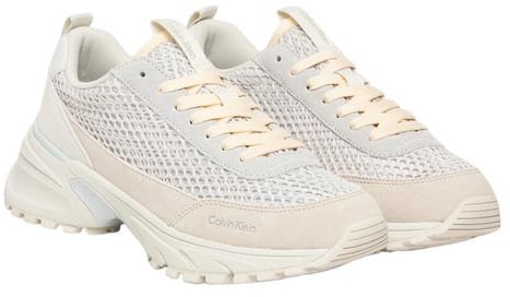Calvin Klein Jeans Beige Leather Chunky Sneakers