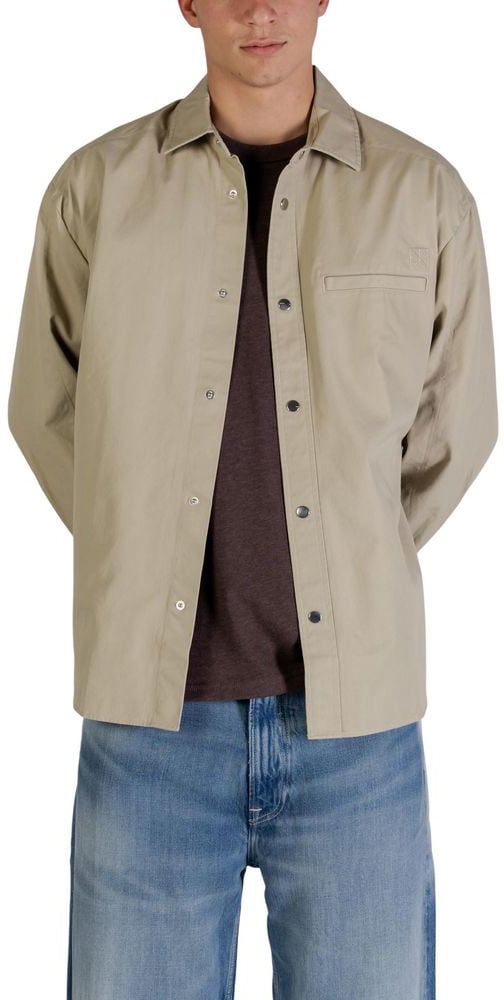 Calvin Klein Jeans Beige Cotton Full-Length Jacket