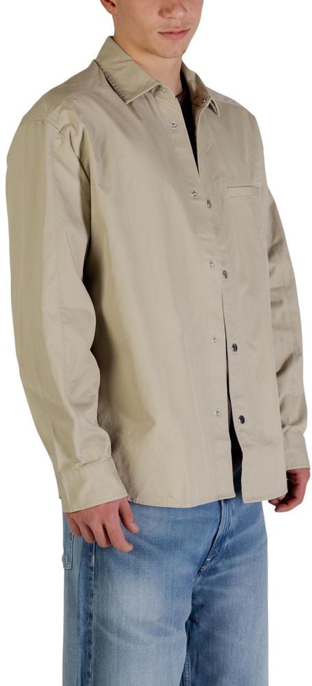 Calvin Klein Jeans Beige Cotton Full-Length Jacket