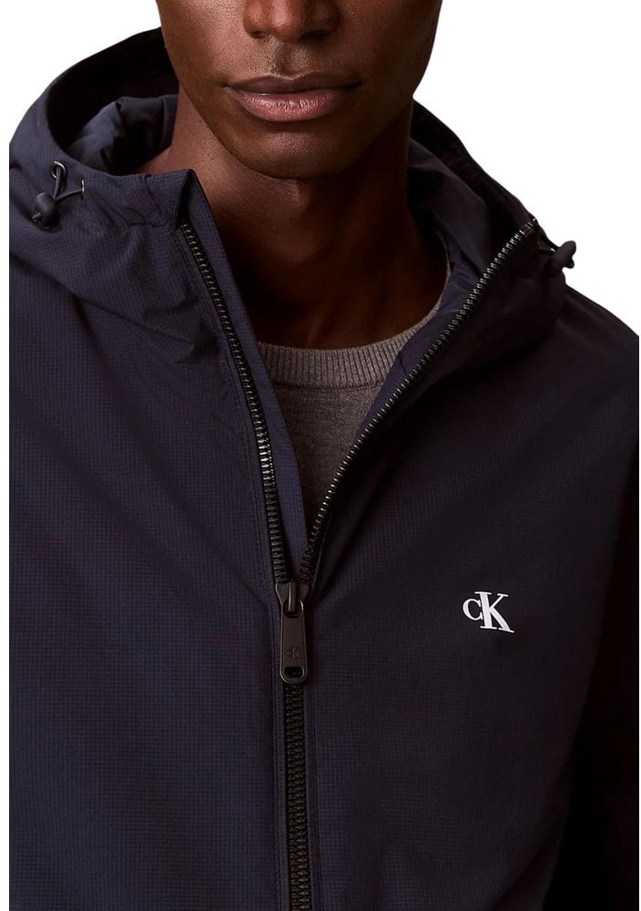 Calvin Klein Jeans Blue Recycled Polyester Full-Length Jacket