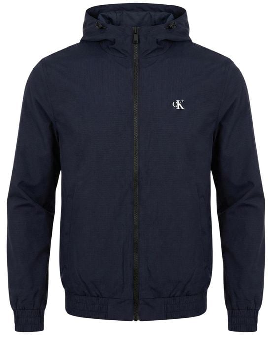 Calvin Klein Jeans Blue Recycled Polyester Full-Length Jacket