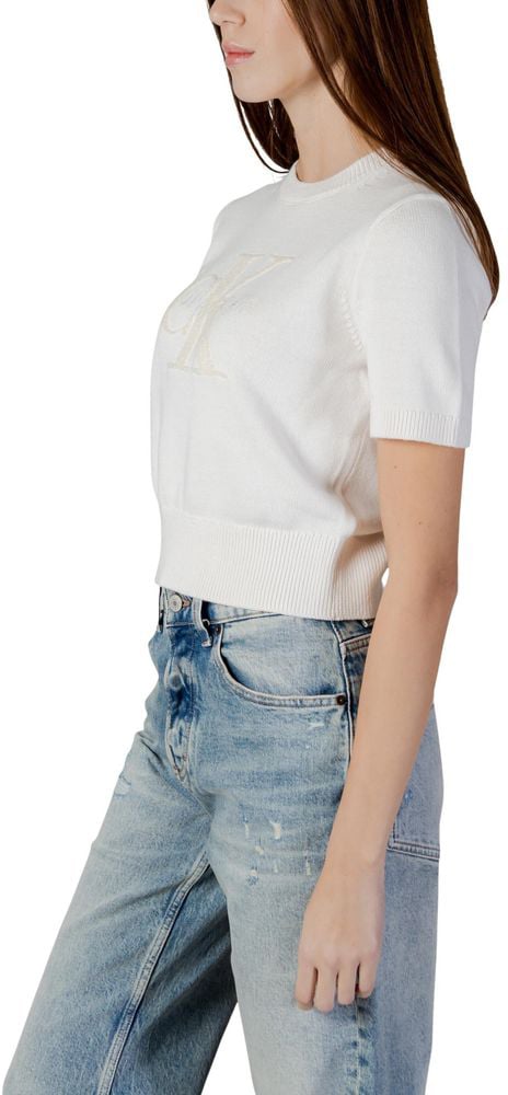 Calvin Klein Jeans Beige Cotton Sweatshirt