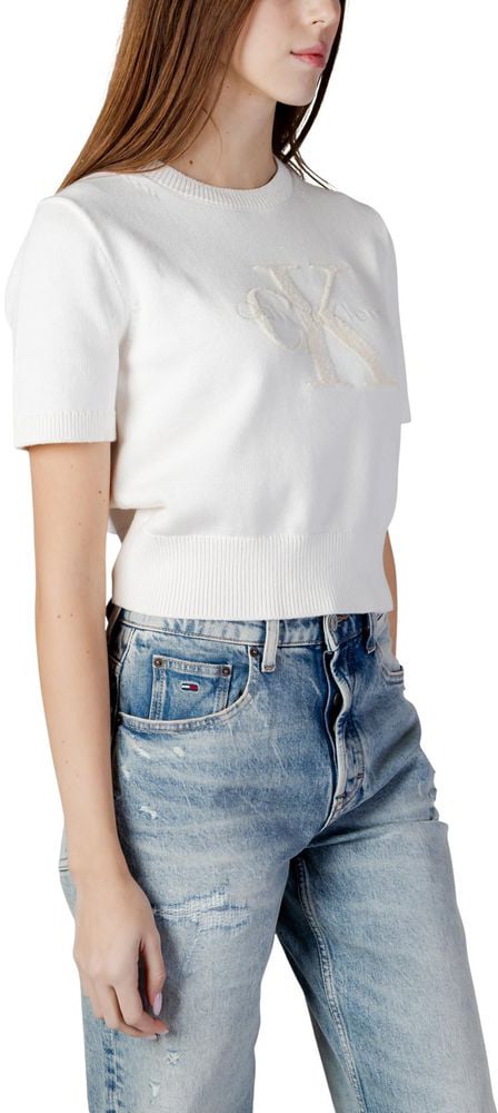 Calvin Klein Jeans Beige Cotton Sweatshirt