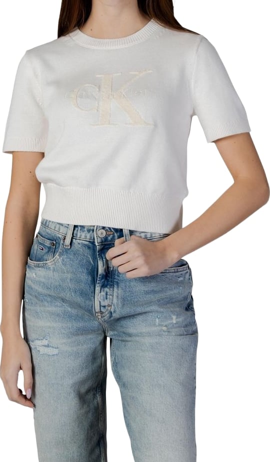 Calvin Klein Jeans Beige Cotton Sweatshirt