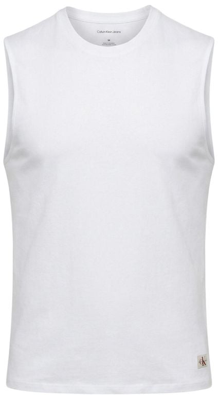 Calvin Klein Jeans White Cotton Tank Tops