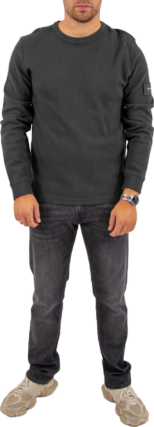 Calvin Klein Jeans LS Waffle Badge Crewneck Tee
