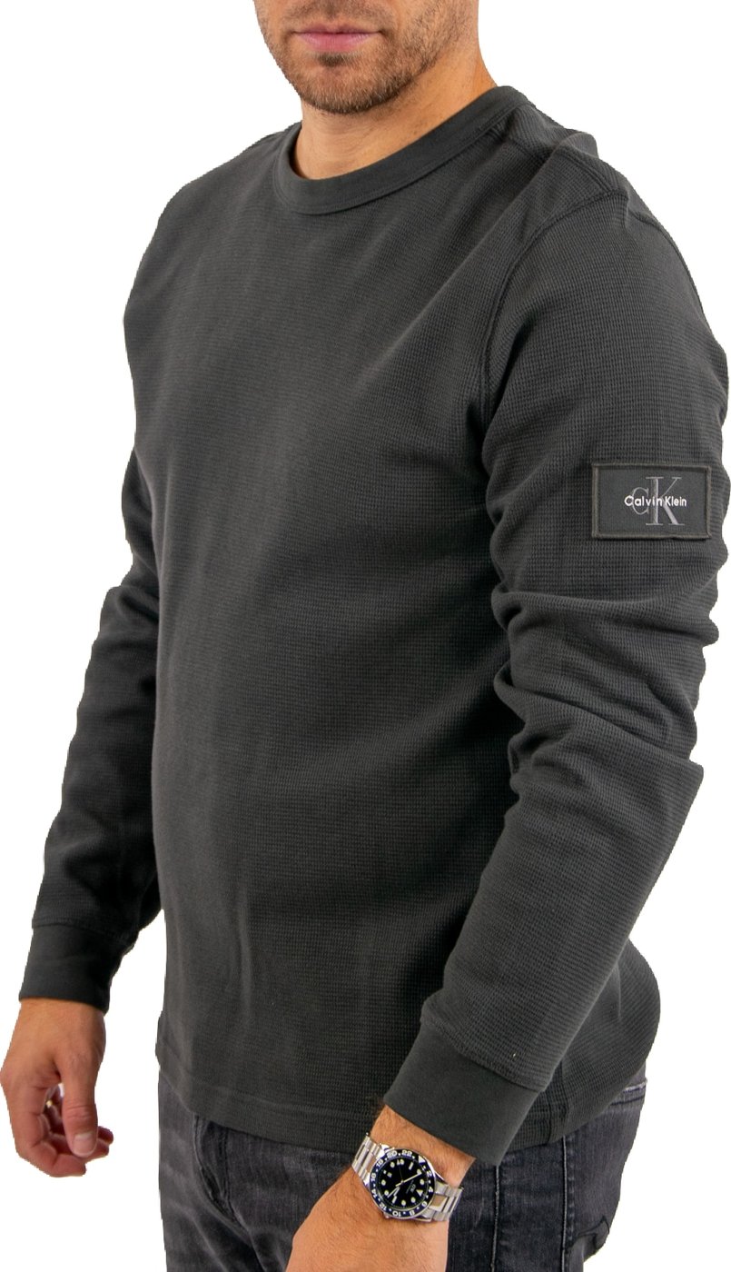 Calvin Klein Jeans LS Waffle Badge Crewneck Tee