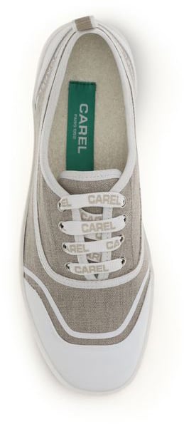 Carel Paris Beige Cotton Low Top Sneakers