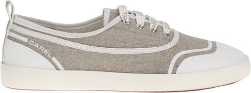 Carel Paris Beige Cotton Low Top Sneakers