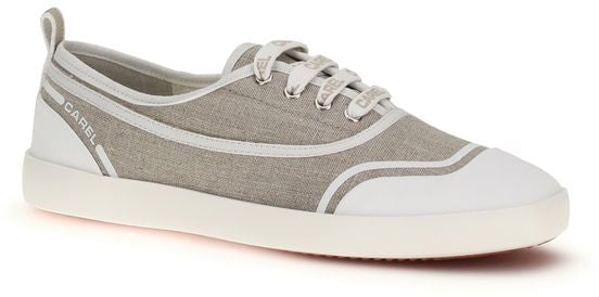 Carel Paris Beige Cotton Low Top Sneakers