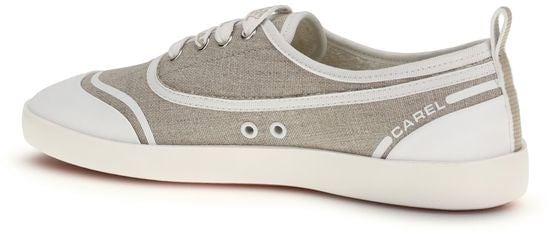 Carel Paris Beige Cotton Low Top Sneakers