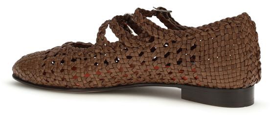 Carel Paris Brown Calf Leather Bos Taurus Ballet Flats
