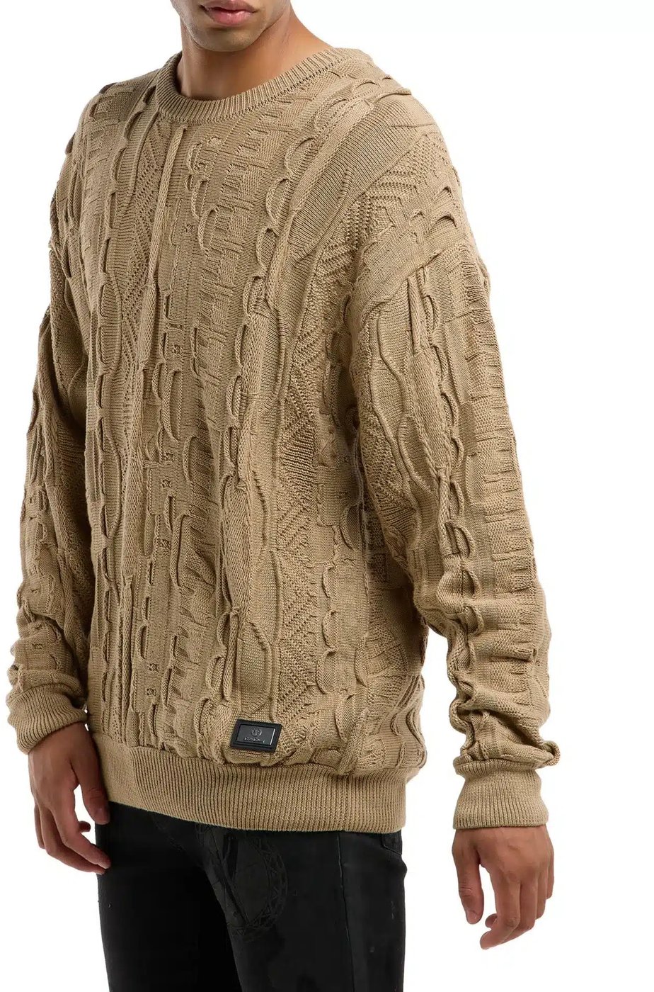 Knit Sweater Plain Beige