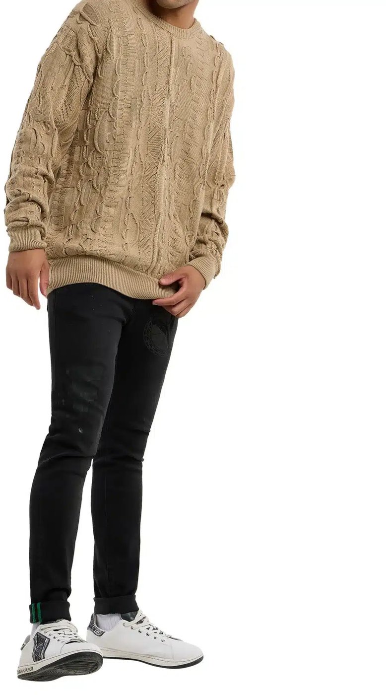 Knit Sweater Plain Beige