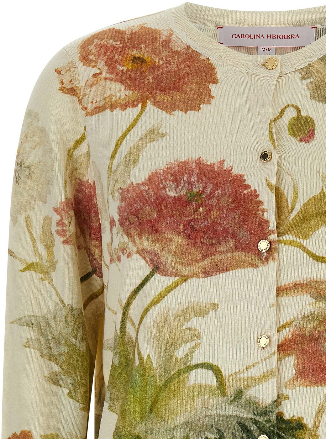 Carolina Herrera White Silk Cardigan