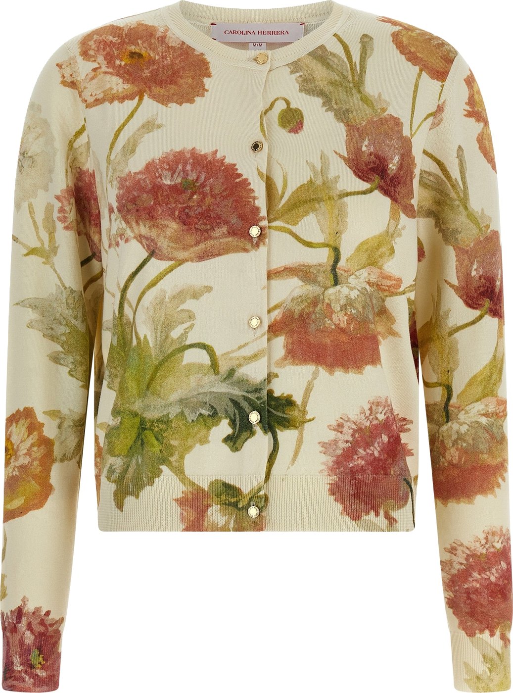 Carolina Herrera White Silk Cardigan