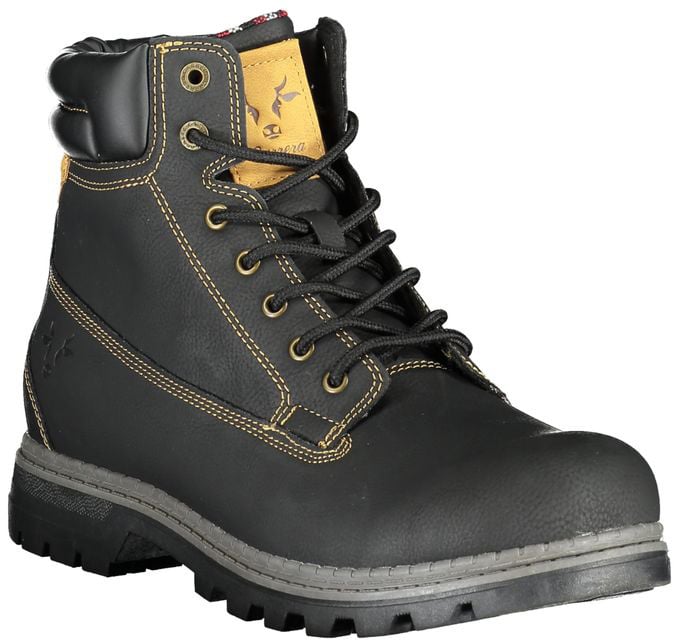 Carrera Black Polyurethane Men Ankle Boot