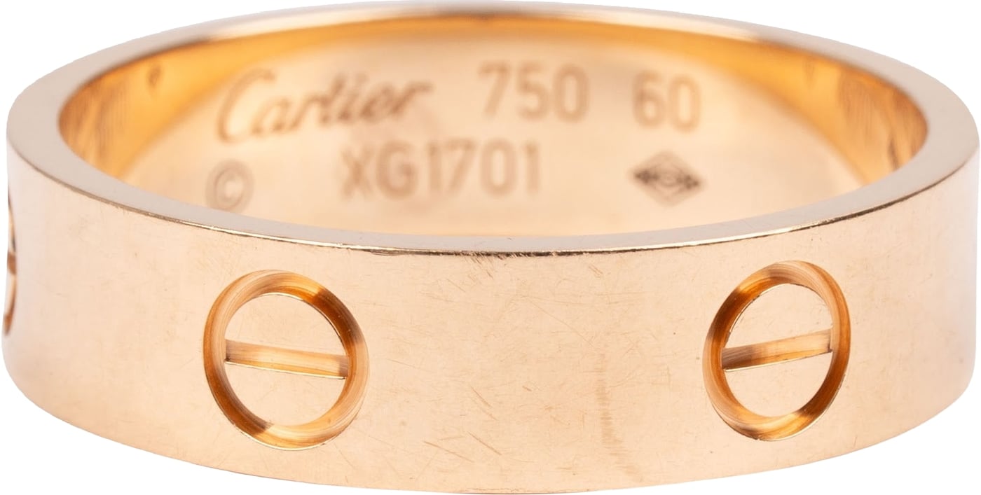 Cartier Au 750 Gold LOVE Wedding Band Ring (#60)