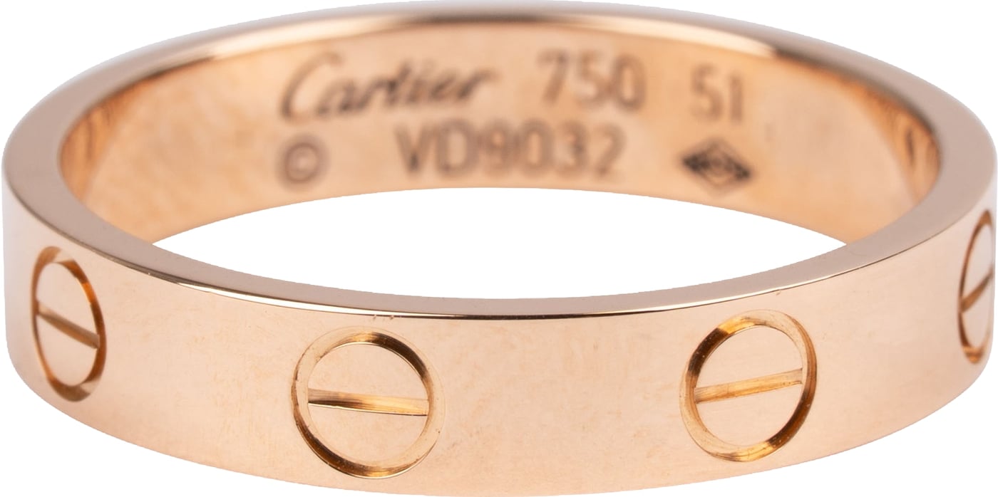 Cartier Au 750 Gold LOVE Wedding Band Ring (#51)