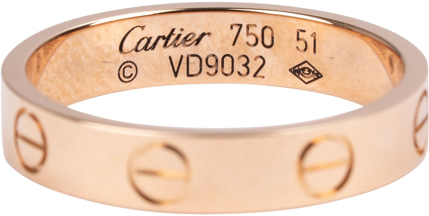 Cartier Au 750 Gold LOVE Wedding Band Ring (#51)